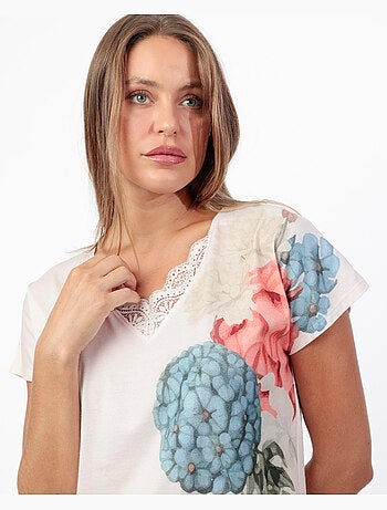ADMAS GARDEN Pijama Manga Caída Square Garden para Mujer