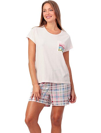 ADMAS GARDEN Pijama Manga Corta Square Garden para Mujer