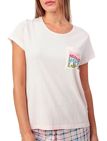 ADMAS GARDEN Pijama Manga Corta Square Garden para Mujer