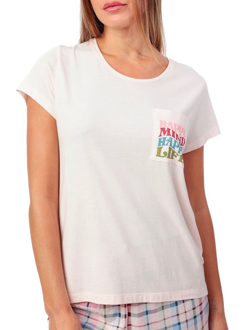 ADMAS GARDEN Pijama Manga Corta Square Garden para Mujer - Kiabi