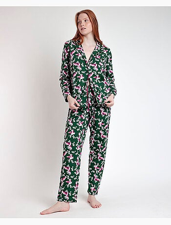 ADMAS GARDEN Pijama Manga Larga Abierto Wild Nature para Mujer