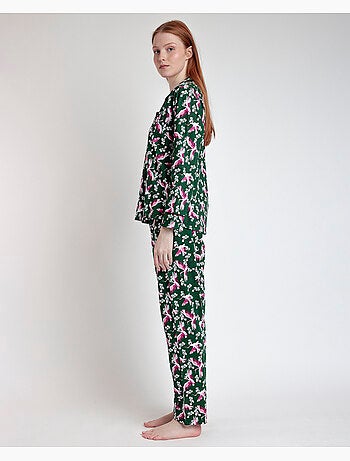 ADMAS GARDEN Pijama Manga Larga Abierto Wild Nature para Mujer