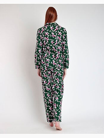 ADMAS GARDEN Pijama Manga Larga Abierto Wild Nature para Mujer