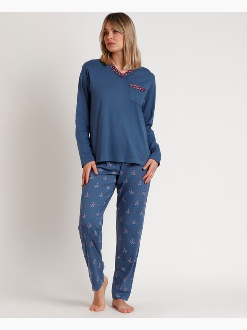 ADMAS GARDEN Pijama Manga Larga Let´s Get Lost para Mujer - Kiabi ADMAS GARDEN Pijama Manga Larga Let´s Get Lost para Mujer - Kiabi