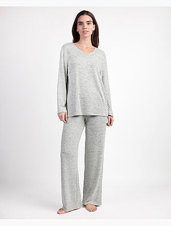 ADMAS GARDEN Pijama Manga Larga Punto Cretona para Mujer
