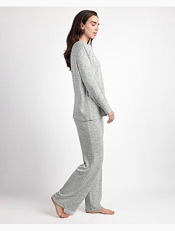 ADMAS GARDEN Pijama Manga Larga Punto Cretona para Mujer