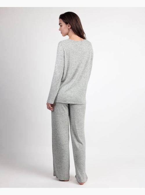 ADMAS GARDEN Pijama Manga Larga Punto Cretona para Mujer - Kiabi ADMAS GARDEN Pijama Manga Larga Punto Cretona para Mujer - Kiabi