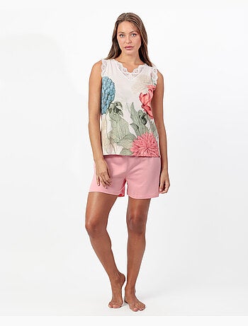 ADMAS GARDEN Pijama Sin mangas Square Garden para Mujer