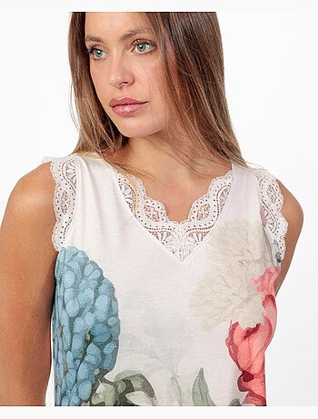 ADMAS GARDEN Pijama Sin mangas Square Garden para Mujer