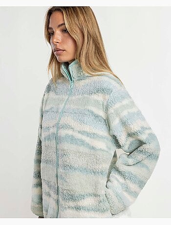 ADMAS HOME Bata Calentita Manga Larga Mountain Blue para Mujer