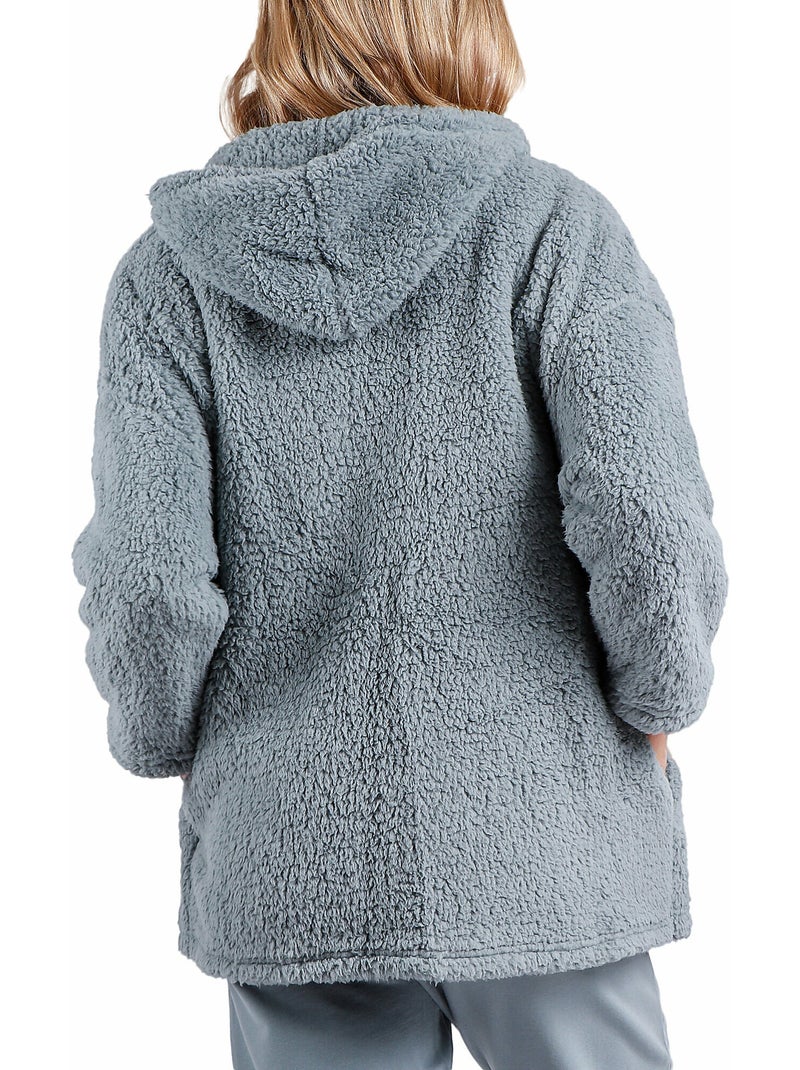 ADMAS HOME Bata Manga Larga Calentita Comfort Home para Mujer Azul - Kiabi