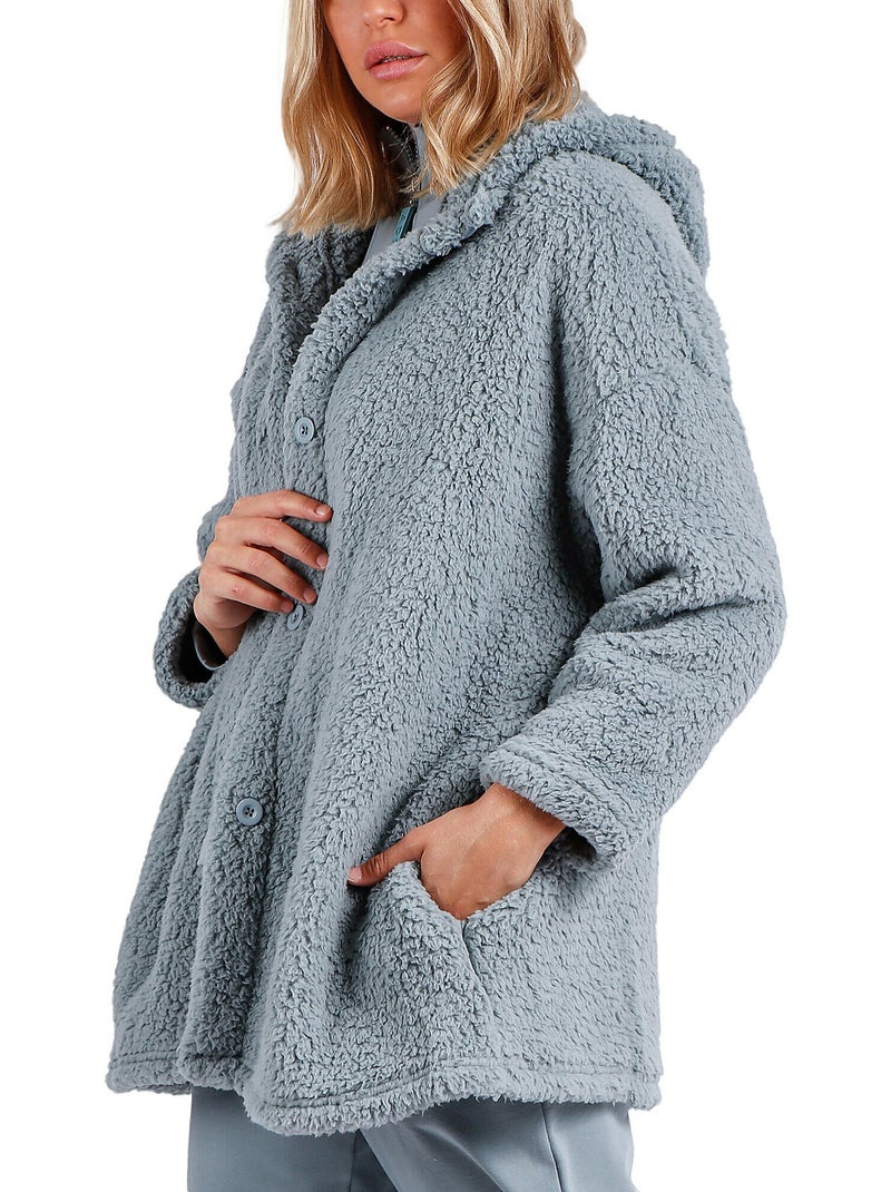 ADMAS HOME Bata Manga Larga Calentita Comfort Home para Mujer Azul - Kiabi