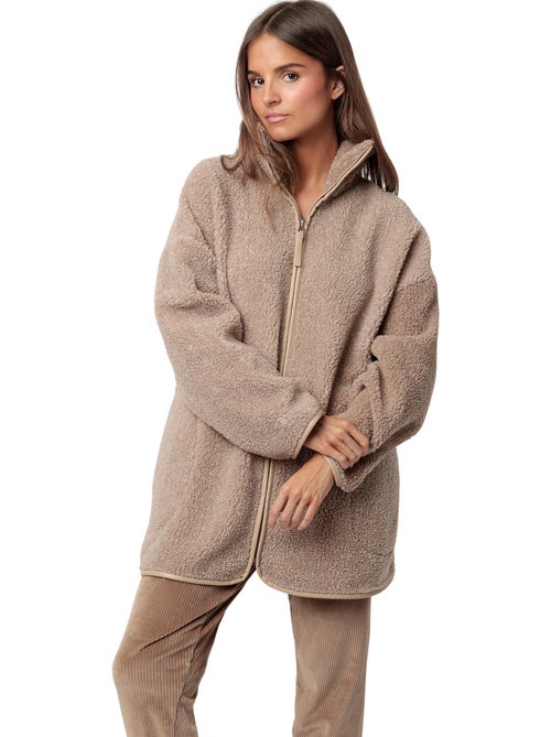 ADMAS HOME Bata Manga Larga Calentita Sherpa Relax Home para Mujer - Kiabi ADMAS HOME Bata Manga Larga Calentita Sherpa Relax Home para Mujer - Kiabi