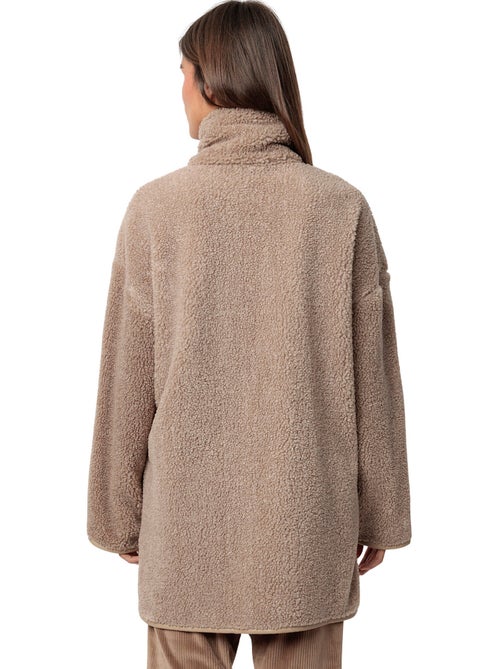 ADMAS HOME Bata Manga Larga Calentita Sherpa Relax Home para Mujer - Kiabi ADMAS HOME Bata Manga Larga Calentita Sherpa Relax Home para Mujer - Kiabi