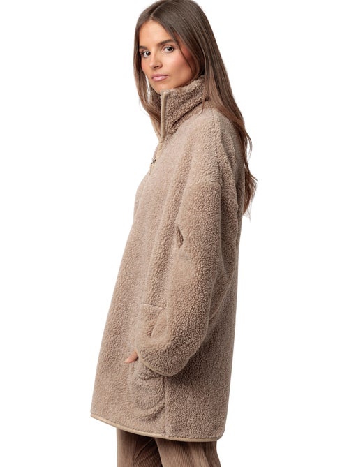ADMAS HOME Bata Manga Larga Calentita Sherpa Relax Home para Mujer - Kiabi ADMAS HOME Bata Manga Larga Calentita Sherpa Relax Home para Mujer - Kiabi