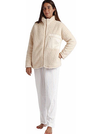 ADMAS HOME Bata Manga Larga Calentita Soft Home para Mujer