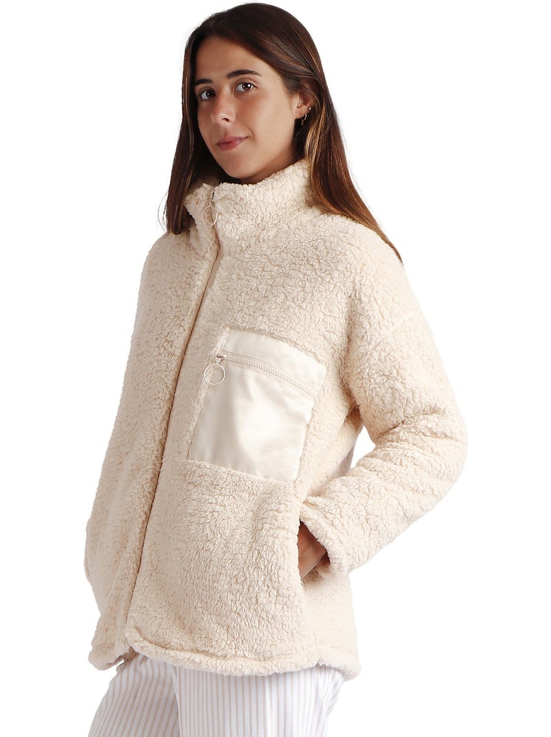 ADMAS HOME Bata Manga Larga Calentita Soft Home para Mujer Beige - Kiabi
