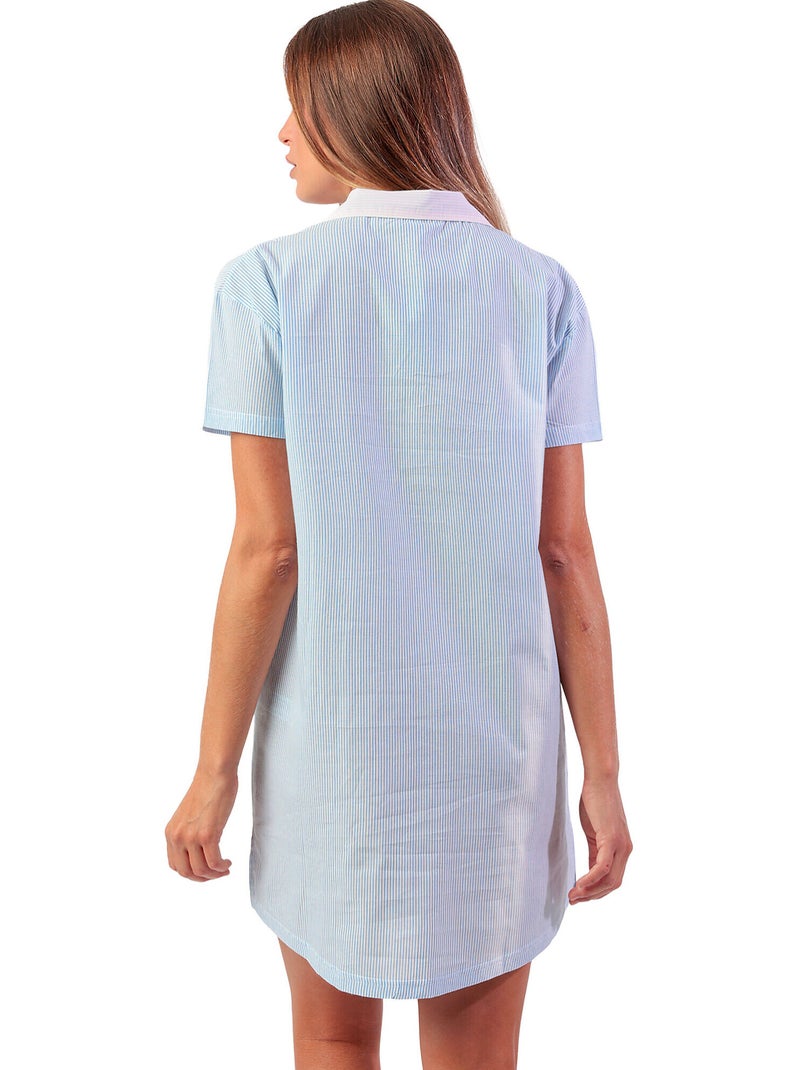 ADMAS HOME Camisola Manga Corta Stripes Home para Mujer Azul - Kiabi