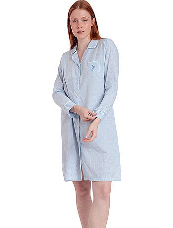 ADMAS HOME Camisola Manga Larga Abierta Popelín Stripes Home para Mujer