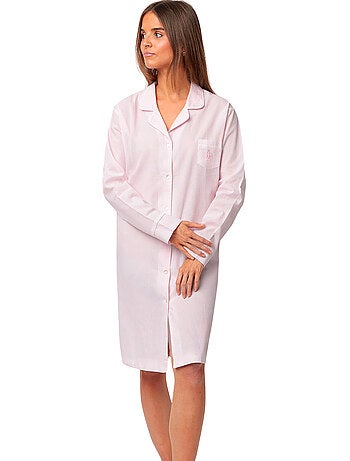 ADMAS HOME Camisola Manga Larga Abierta Popelín Stripes Home para Mujer