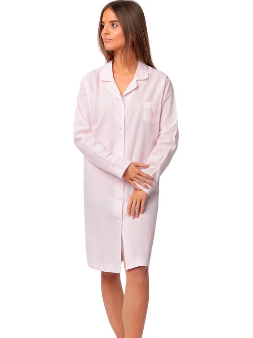 ADMAS HOME Camisola Manga Larga Abierta Popelín Stripes Home para Mujer - Kiabi ADMAS HOME Camisola Manga Larga Abierta Popelín Stripes Home para Mujer - Kiabi