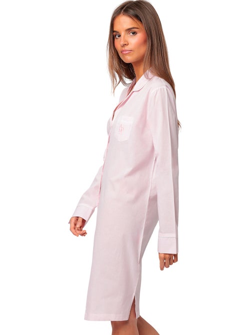 ADMAS HOME Camisola Manga Larga Abierta Popelín Stripes Home para Mujer - Kiabi ADMAS HOME Camisola Manga Larga Abierta Popelín Stripes Home para Mujer - Kiabi