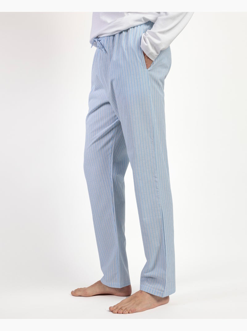 ADMAS HOME Pantalón Largo Popelín Home Compact para Hombre Azul - Kiabi