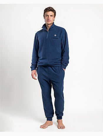 ADMAS HOME Pijama Calentito Manga Larga Honeycomb para Hombre