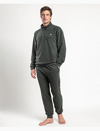 ADMAS HOME Pijama Calentito Manga Larga Honeycomb para Hombre