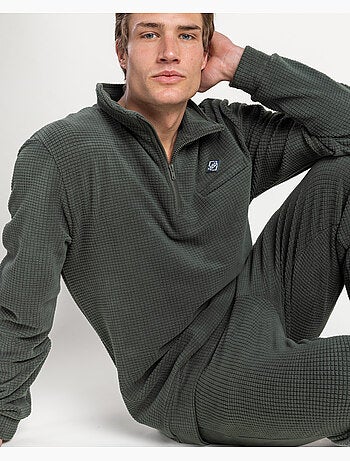 ADMAS HOME Pijama Calentito Manga Larga Honeycomb para Hombre