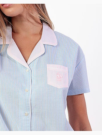 ADMAS HOME Pijama Manga Corta Stripes Home para Mujer