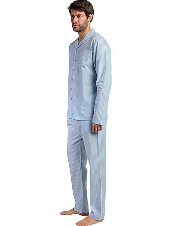 ADMAS HOME Pijama Manga Larga Abierto Popelín Home Compact para Hombre