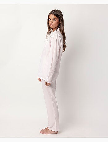 ADMAS HOME Pijama Manga Larga Abierto Popelín Stripes Home para Mujer