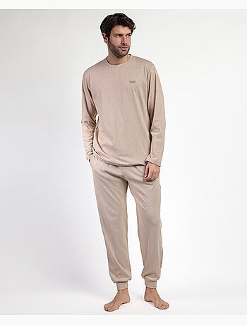 ADMAS HOME Pijama Manga Larga Canalé Supersoft para Hombre