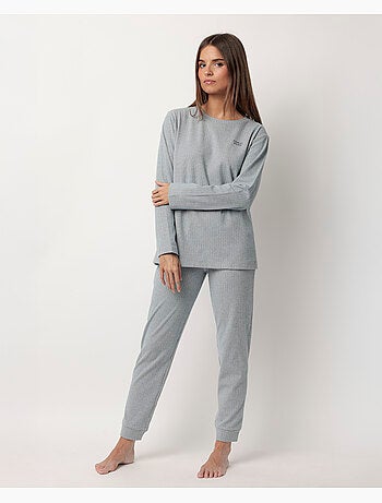 ADMAS HOME Pijama Manga Larga Canalé Supersoft para Mujer
