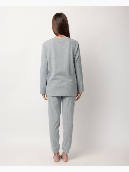 ADMAS HOME Pijama Manga Larga Canalé Supersoft para Mujer - Kiabi