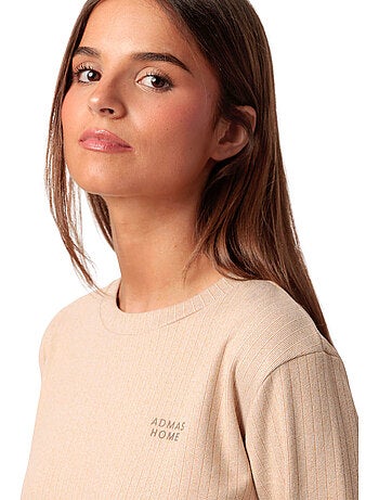 ADMAS HOME Pijama Manga Larga Canalé Supersoft para Mujer