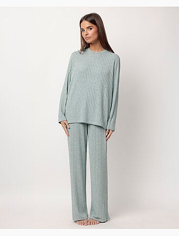 ADMAS HOME Pijama Manga Larga Canalé Tracksuit para Mujer