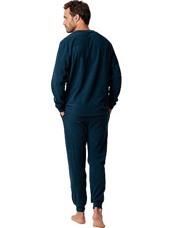 ADMAS HOME Pijama Manga Larga Checks Texture para Hombre