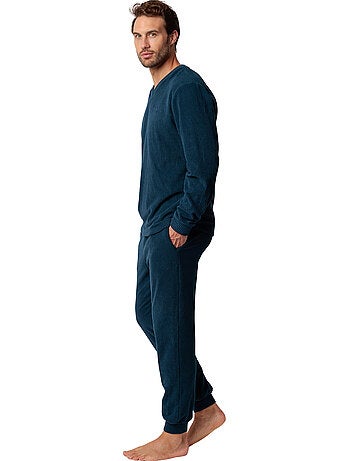 ADMAS HOME Pijama Manga Larga Checks Texture para Hombre