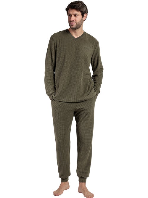 ADMAS HOME Pijama Manga Larga Checks Texture para Hombre - Kiabi