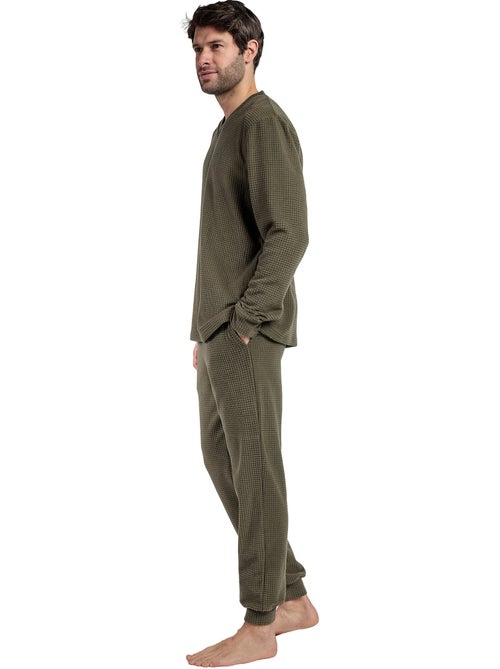 ADMAS HOME Pijama Manga Larga Checks Texture para Hombre - Kiabi