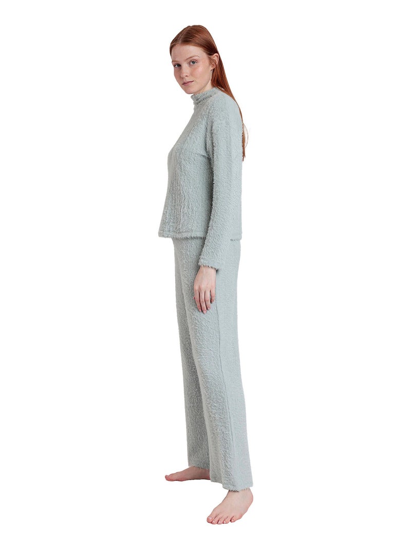 ADMAS HOME Pijama Manga Larga Furry para Mujer Azul - Kiabi
