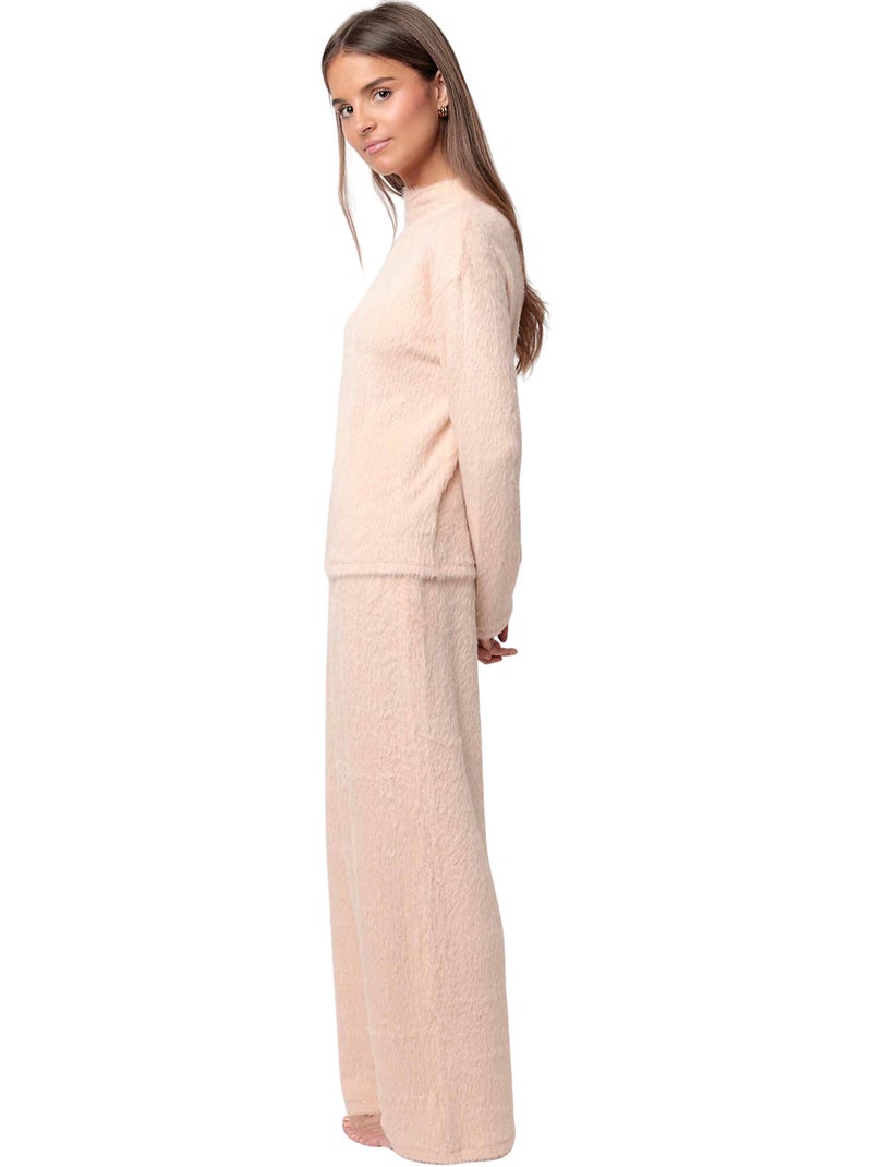 ADMAS HOME Pijama Manga Larga Furry para Mujer Naranja coral - Kiabi