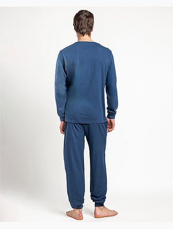 ADMAS HOME Pijama Manga Larga Honeycomb para Hombre