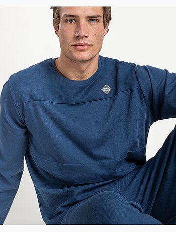 ADMAS HOME Pijama Manga Larga Honeycomb para Hombre