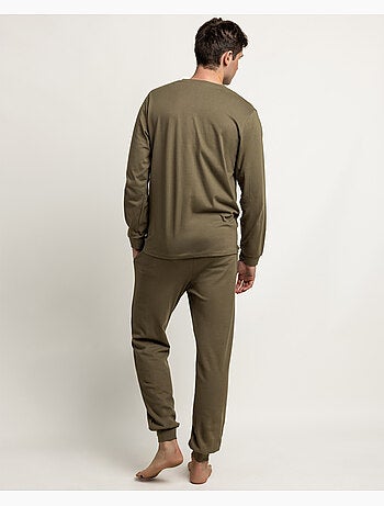 ADMAS HOME Pijama Manga Larga Honeycomb para Hombre