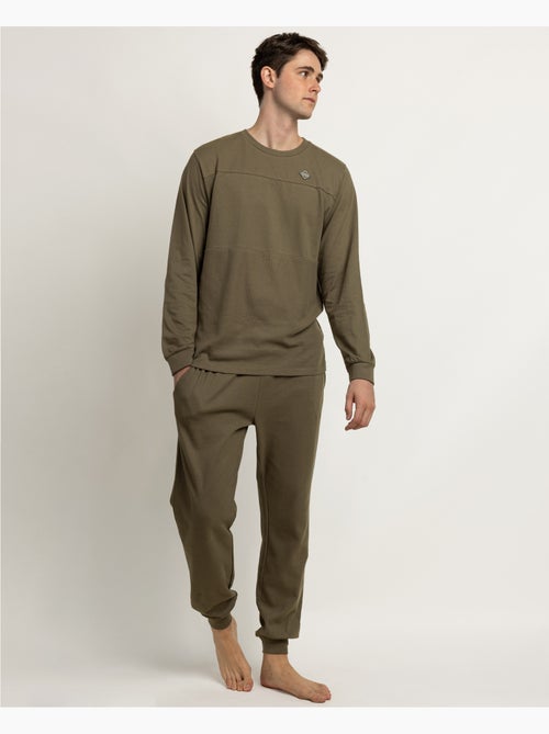 ADMAS HOME Pijama Manga Larga Honeycomb para Hombre - Kiabi