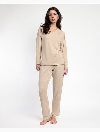 ADMAS HOME Pijama Manga Larga Pico Moons para Mujer