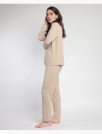ADMAS HOME Pijama Manga Larga Pico Moons para Mujer